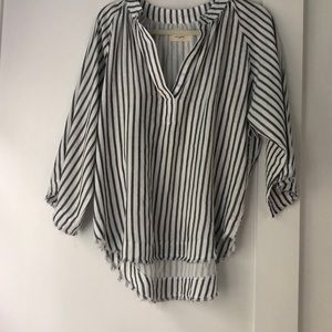 Striped shirt with fridge on the bottom!